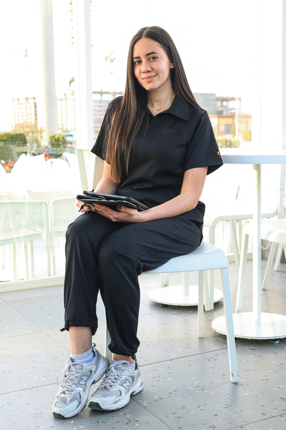 Unisex polo scrub